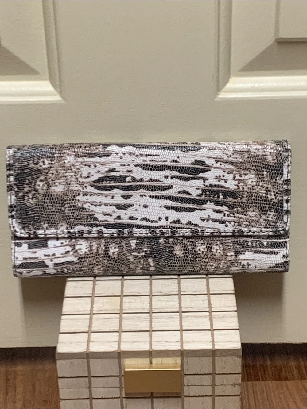HOBO Snake Print Leather Wallet